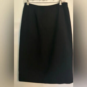 Evan Picone Suit Womens Midi Pencil Skirt Black Size 6 Polyester Fully Lined